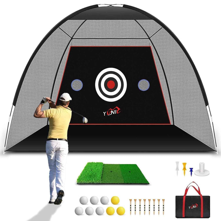 Golf Practice Net - Tent Style (10ft x 7ft) Golf Net by Yunic Golf