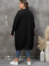 Plus Size Long Sleeve Pocketed Cardigan women Attire by Trendsi