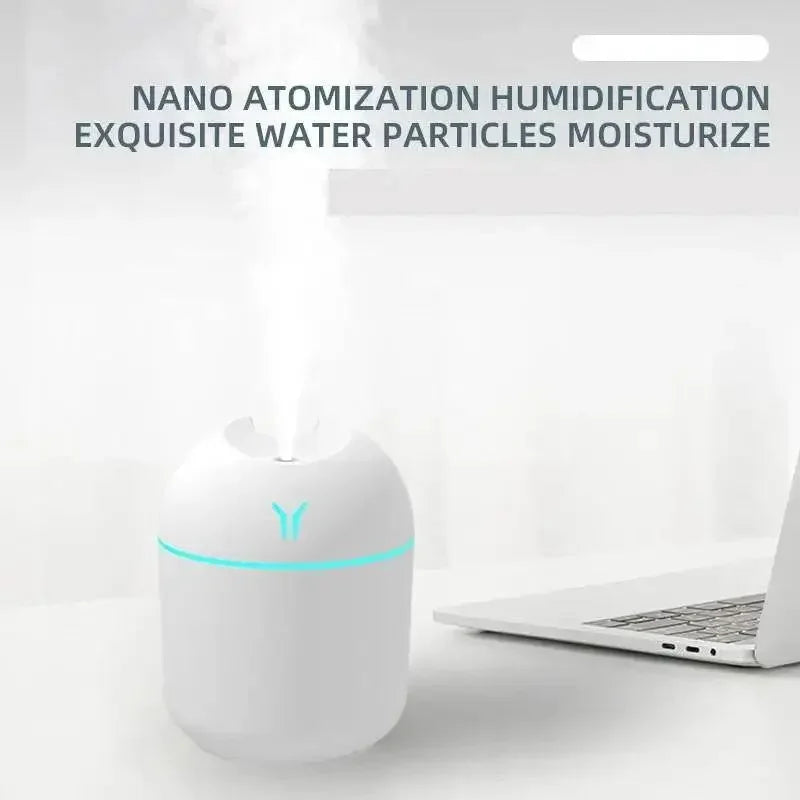 250ML USB Mini Air Humidifier Aroma Essential Oil Diffuser For Home Car Ultrasonic Mute Mist Maker Diffuser with LED Color Lamp Humidifiers by Dropshee