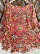 Plus Size Fringe Round Neck Cover Up women Attire by Trendsi