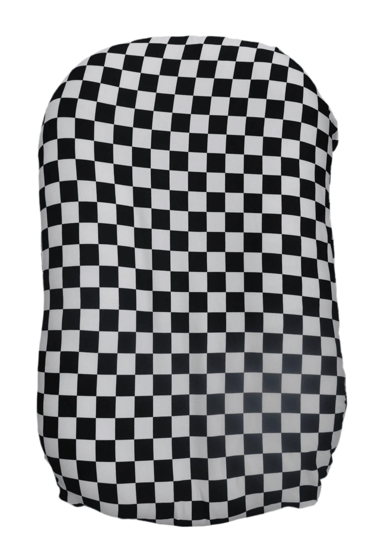 Race Checkered Baby Lounger Cover by Little Mae & Co