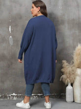 Plus Size Long Sleeve Pocketed Cardigan women Attire by Trendsi