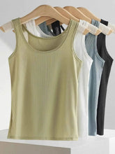 Plus Size Ribbed Scoop Neck Tank Top women Attire by Trendsi