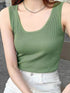 Plus Size Ribbed Scoop Neck Tank women Attire by Trendsi