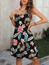 Plus Size Printed V-Neck Cami Dress women Attire by Trendsi