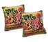 DaDa Bedding Set of 2-Pieces Parade Fruit & Roses Garden Tapestry Throw Pillow Covers w/ Inserts - 18" x 18" Pillows by DaDalogy Bedding Collection