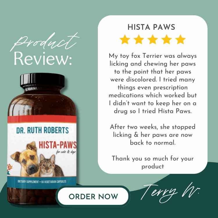 Hista Paws – with Quercetin for Dogs and Cats Vitamins & Supplements by Dr. Ruth Roberts