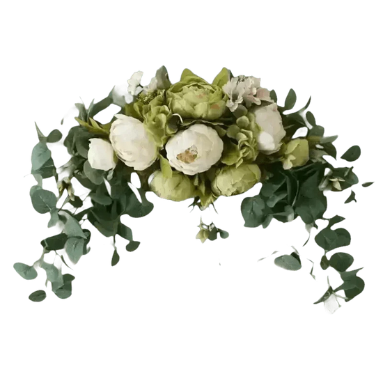 30-inch Artificial Peony Eucalyptus Swag Flowers by DIY Home Decoration Store