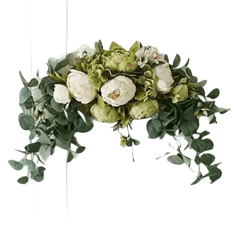 30-inch Artificial Peony Eucalyptus Swag Flowers by DIY Home Decoration Store
