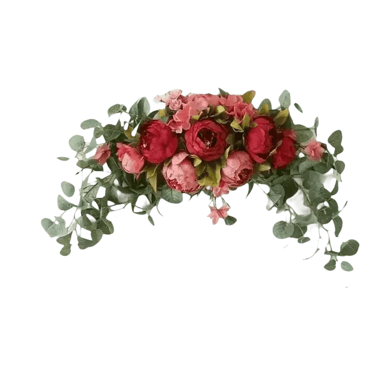 30-inch Artificial Peony Eucalyptus Swag Flowers by DIY Home Decoration Store