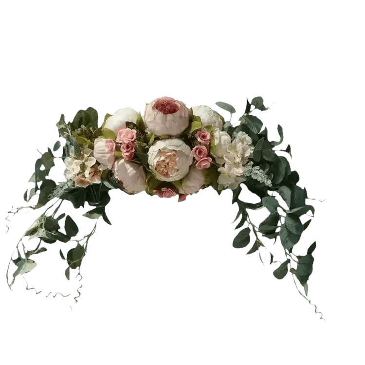 30-inch Artificial Peony Eucalyptus Swag Flowers by DIY Home Decoration Store