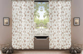 DaDa Bedding Set of 2-Pieces Hint of Mint Dainty Floral Pink Roses Cottage Sheer Window Panel Curtains (JHW3036) Curtains by DaDalogy Bedding Collection