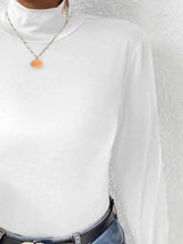 Plus Size Long Sleeve Fitted Turtleneck T-Shirt women Attire by Trendsi