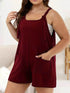 Plus Size Knotted Strap Romper with Pockets women Attire by Trendsi