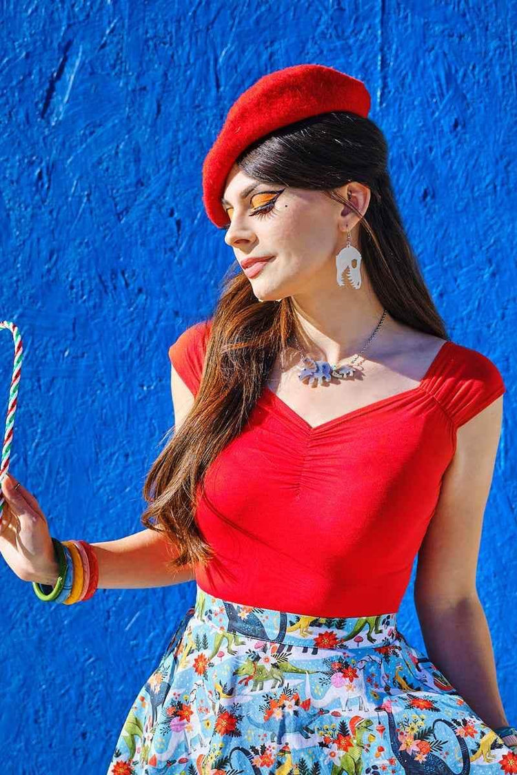 Isabel Top in Red Shirts & Tops by Retrolicious