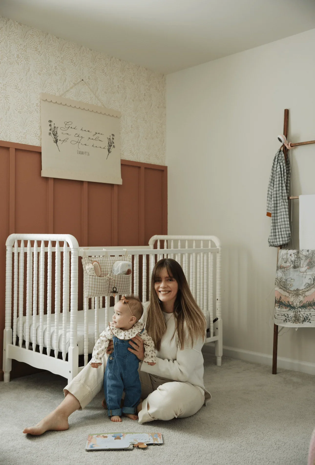 Haven Baby Crib Diaper Caddy Storage Organizer Nursery Room Baby Crib Storage by Little Mae & Co