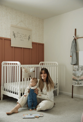 Haven Baby Crib Diaper Caddy Storage Organizer Nursery Room Baby Crib Storage by Little Mae & Co