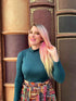Green Mock Neck Top Shirts & Tops by Retrolicious