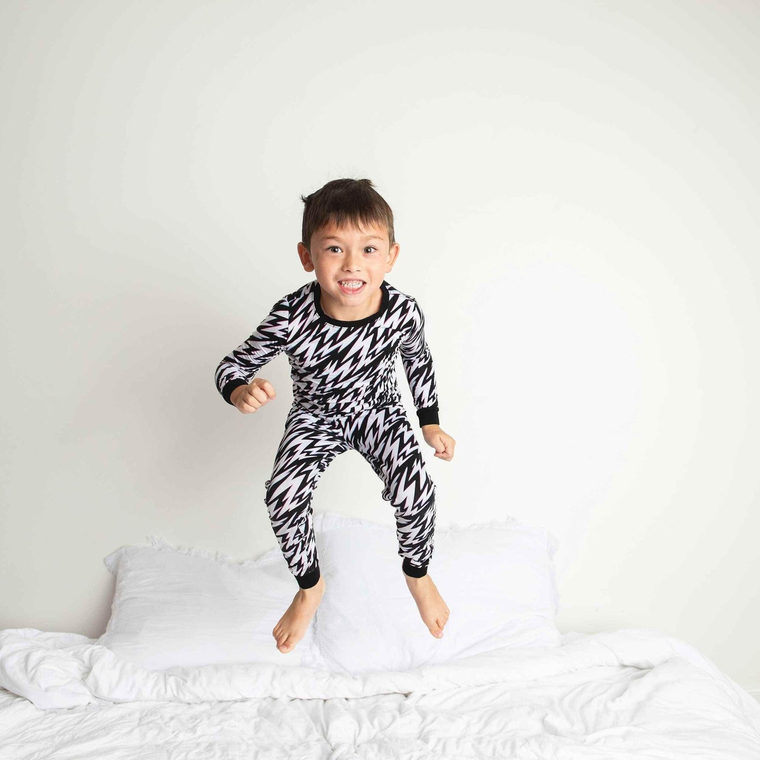 Two Piece Pajama Set Electric Zebra by Khlobe