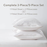 Kasentex All Season Deep Pocket Fitted Sheet Set with Pillowcases, Room Decor, Graduation Gifts Sheet Set by Kasentex