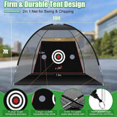 Golf Practice Net - Tent Style (10ft x 7ft) Golf Net by Yunic Golf