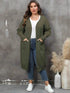Plus Size Long Sleeve Pocketed Cardigan women Attire by Trendsi