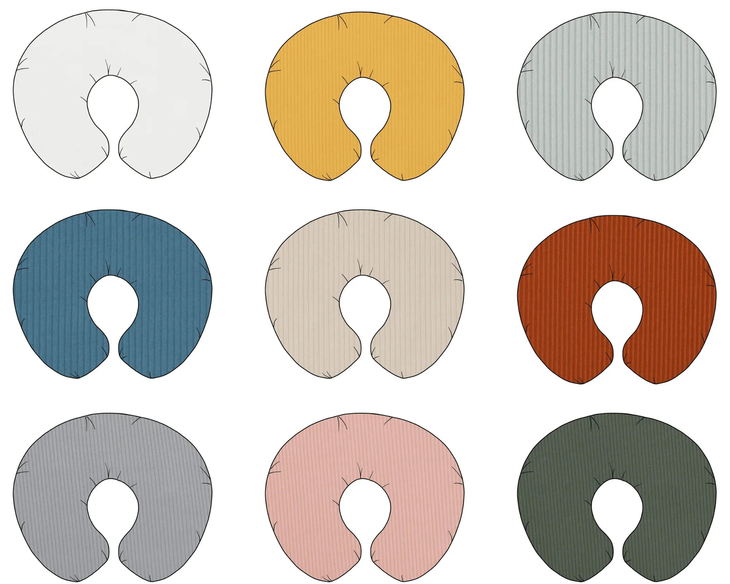 Peony Ribbed Nursing Pillow Cover by Little Mae & Co