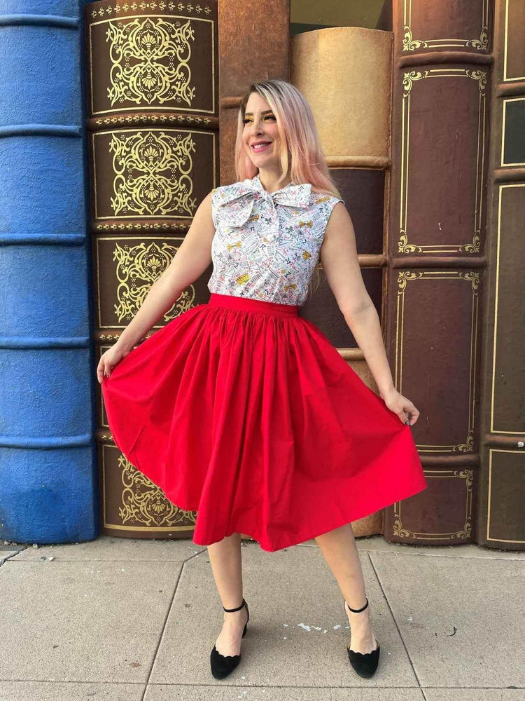 Peggy Swing Skirt in Red Skirts by Retrolicious