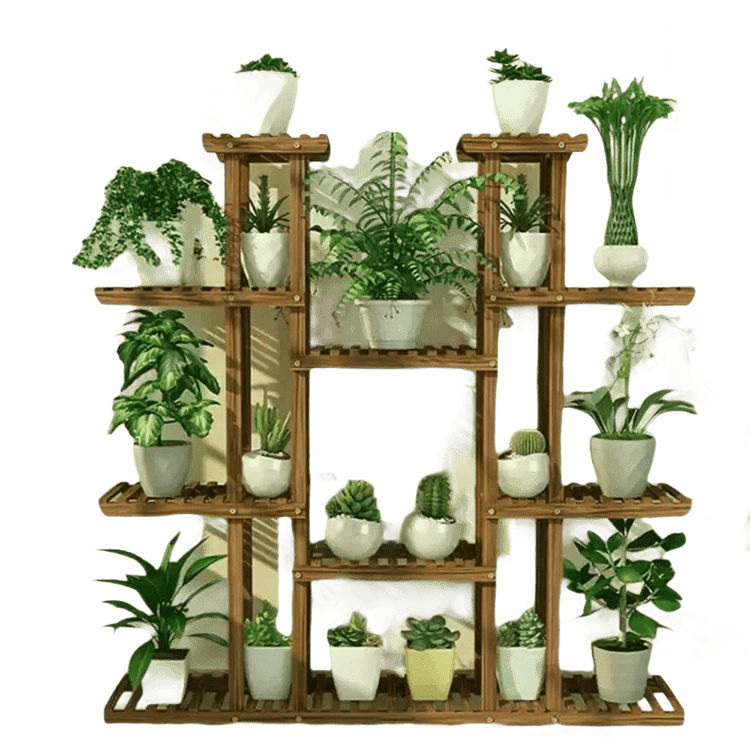 46in Height Wood Flower Rack Holder Plant Stand Plant Stand by unhohome Store