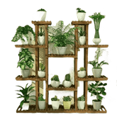 46in Height Wood Flower Rack Holder Plant Stand Plant Stand by unhohome Store