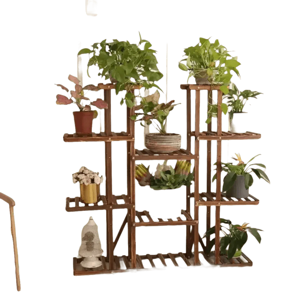 46in Height Wood Flower Rack Holder Plant Stand Plant Stand by unhohome Store