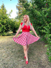 Retro Boat Neck Top in Red Shirts & Tops by Retrolicious