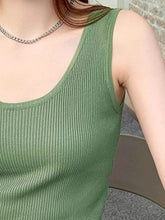 Plus Size Ribbed Scoop Neck Tank women Attire by Trendsi