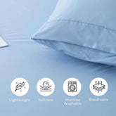 Kasentex All Season Deep Pocket Fitted Sheet Set with Pillowcases, Room Decor, Graduation Gifts Sheet Set by Kasentex