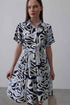 Rey Printed Dress — Multicolor Abstract Women&