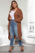 Plus Size Open Front Long Sleeve Cardigan women Attire by Trendsi
