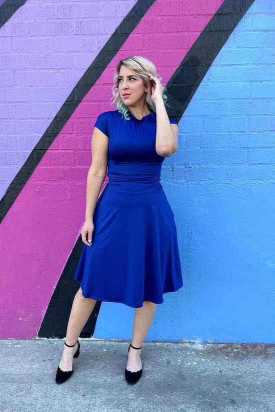 Bombshell Dress in Royal Blue Dresses by Retrolicious
