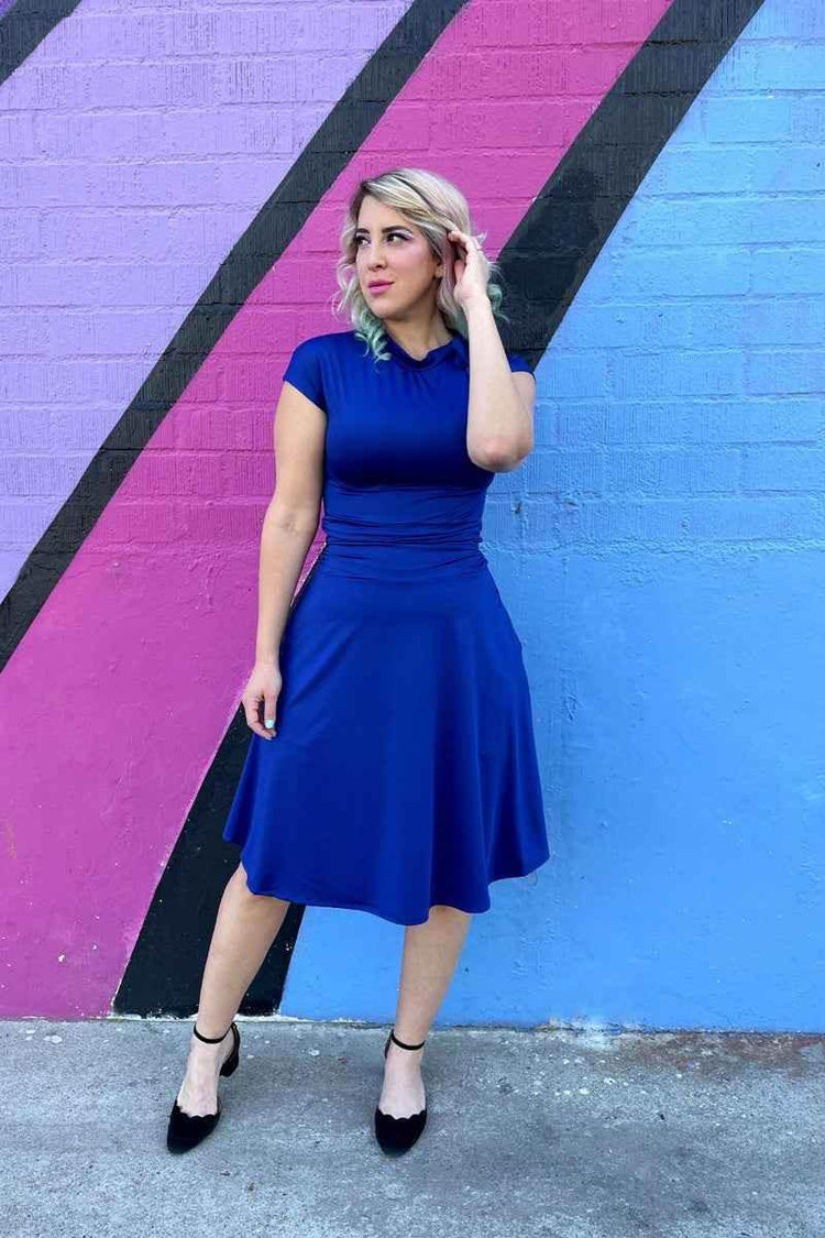 Bombshell Dress in Royal Blue Dresses by Retrolicious
