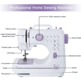 White and Lavender Electric Sewing Machine Metal Thread Cutting sewing machines by Boutique Preferred Store