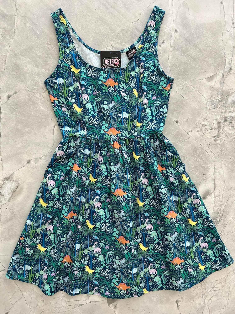 Dino Shorter Length Fit & Flare Dress Dresses by Retrolicious