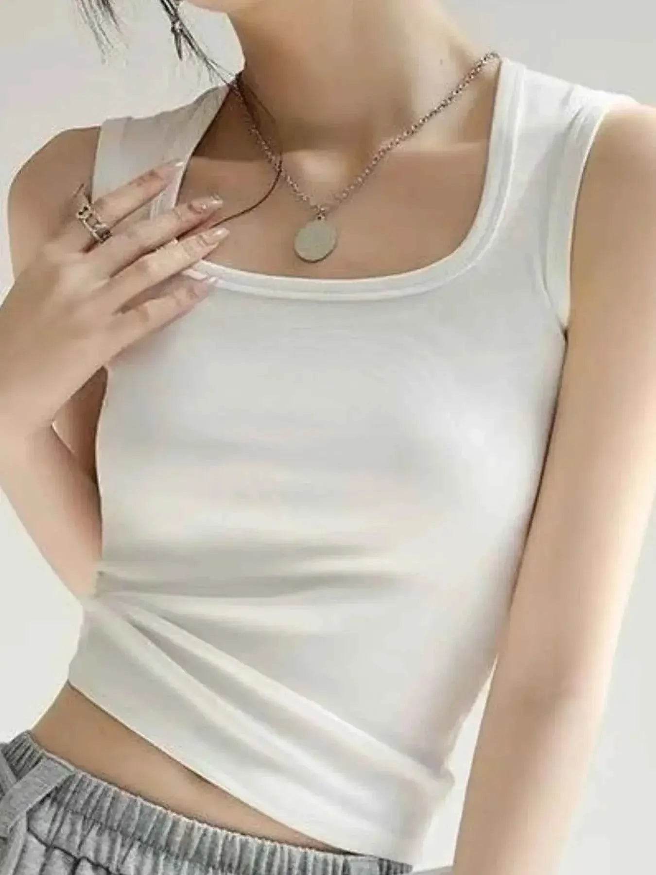 Plus Size Wide Strap Tank women Attire by Trendsi