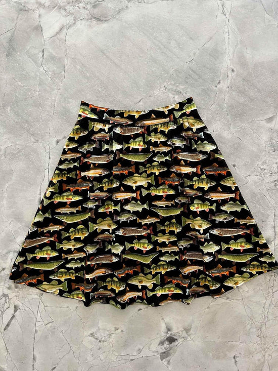 Fish A-line Skirt Skirts by Retrolicious