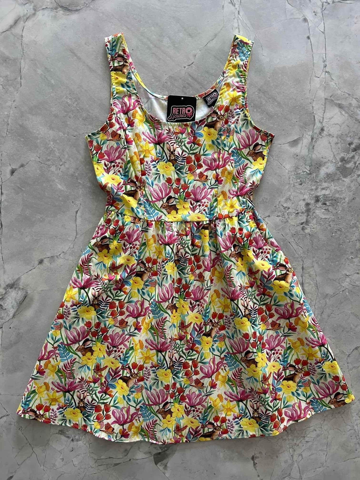 Bunnies Shorter Length Fit & Flare Dress Dresses by Retrolicious