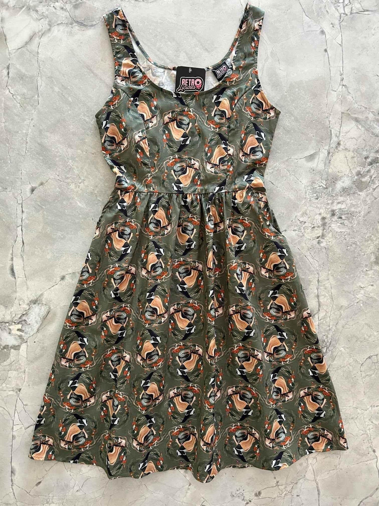 Badger Fit & Flare Dress Dresses by Retrolicious