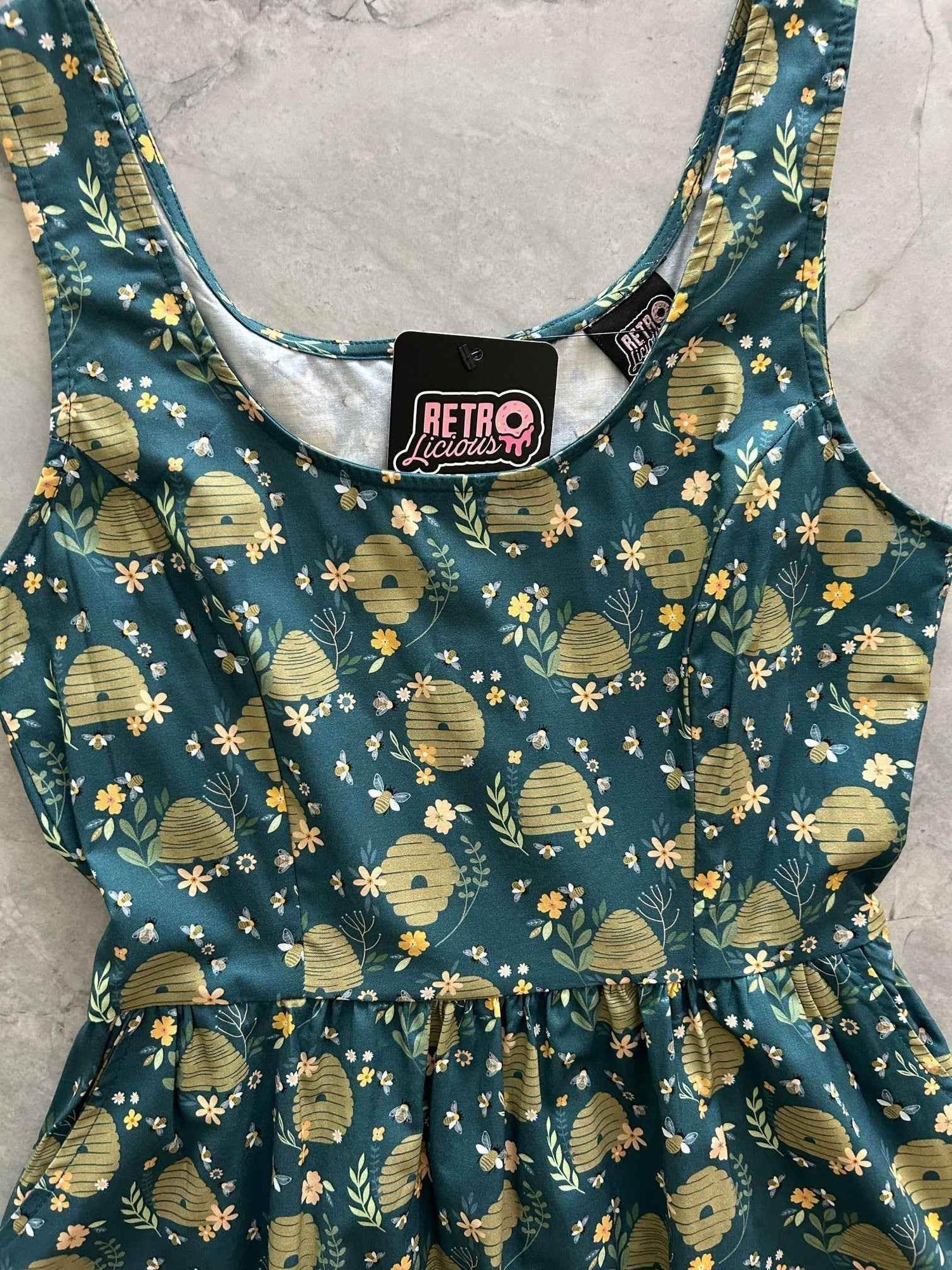 Beehive Fit & Flare Dress Dresses by Retrolicious