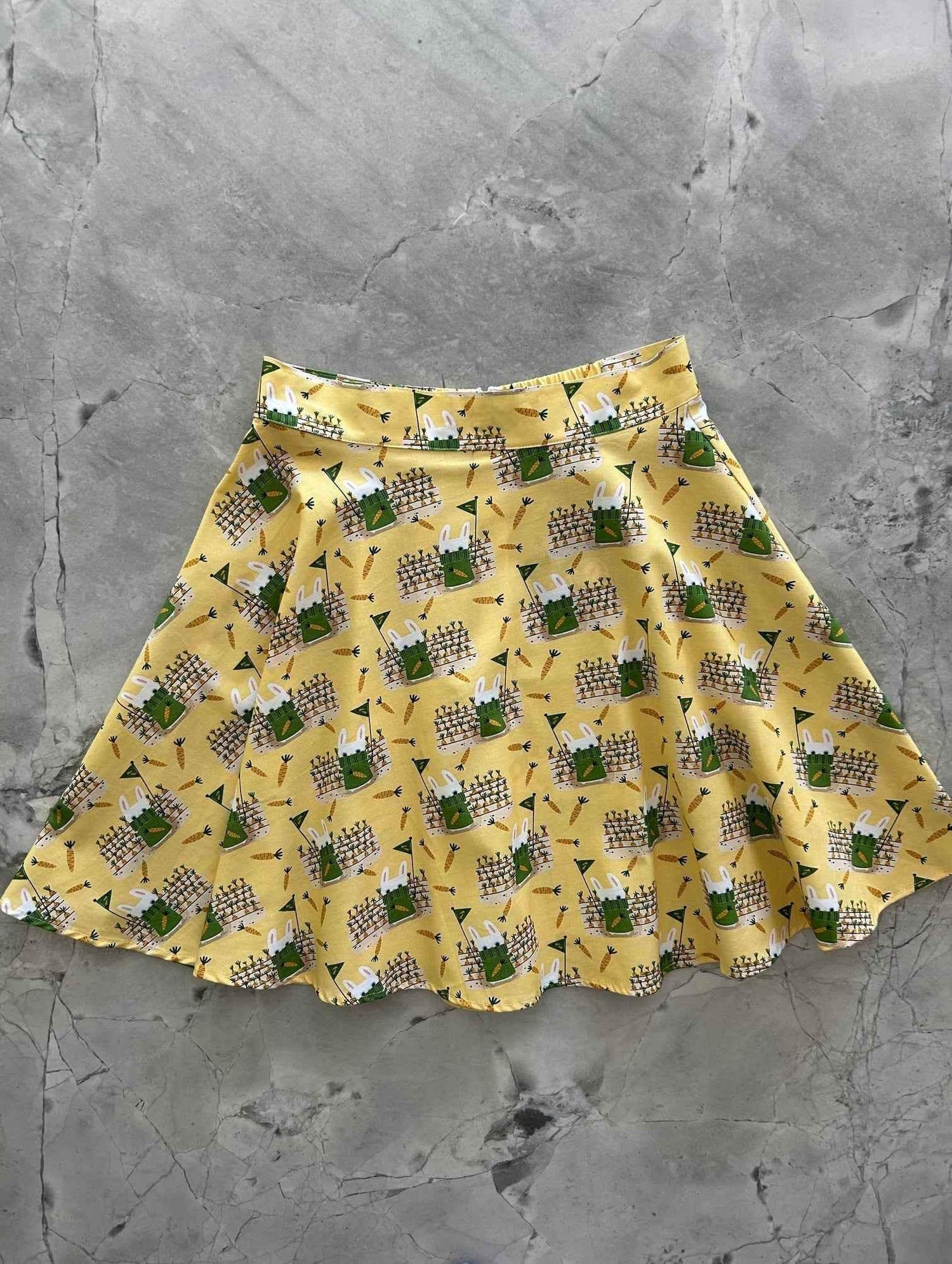 Garden Bunny Skater Skirt Skirts by Retrolicious