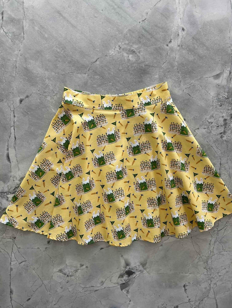 Garden Bunny Skater Skirt Skirts by Retrolicious