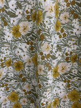Mustard Floral Midi Dress Dresses by Retrolicious