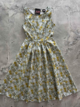 Mustard Floral Midi Dress Dresses by Retrolicious