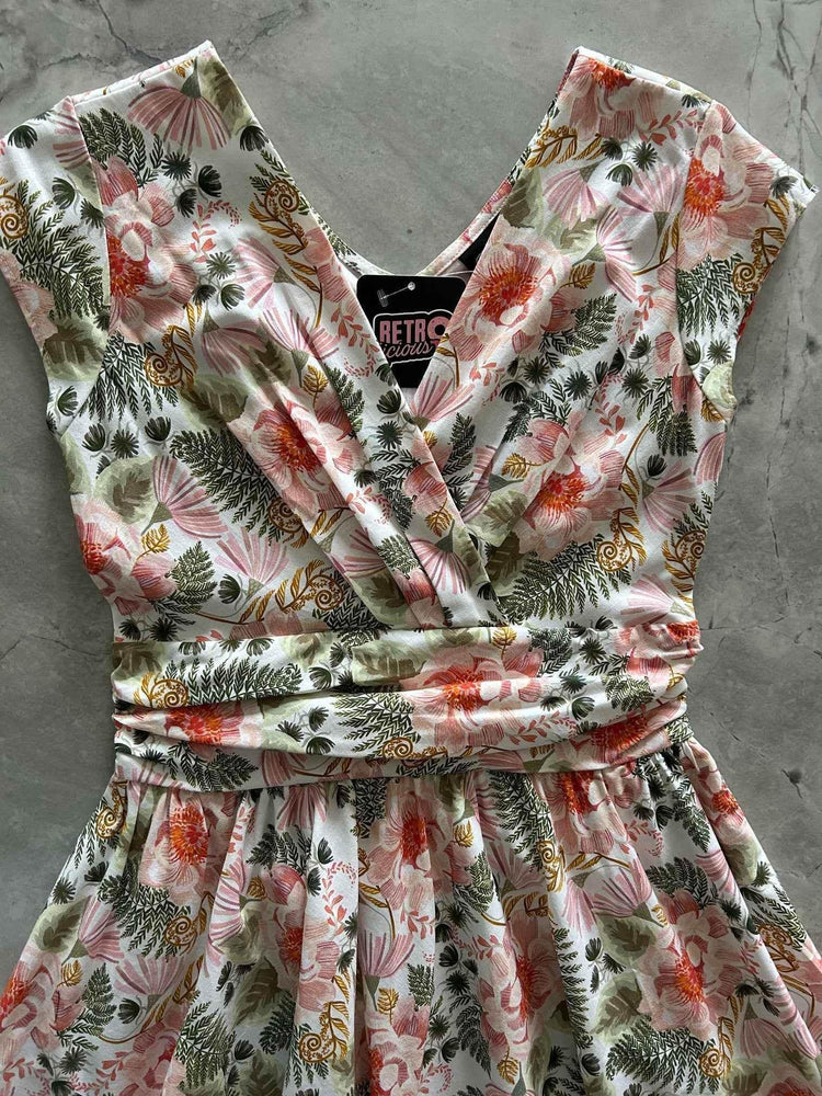Pink Floral Greta Dress Dresses by Retrolicious